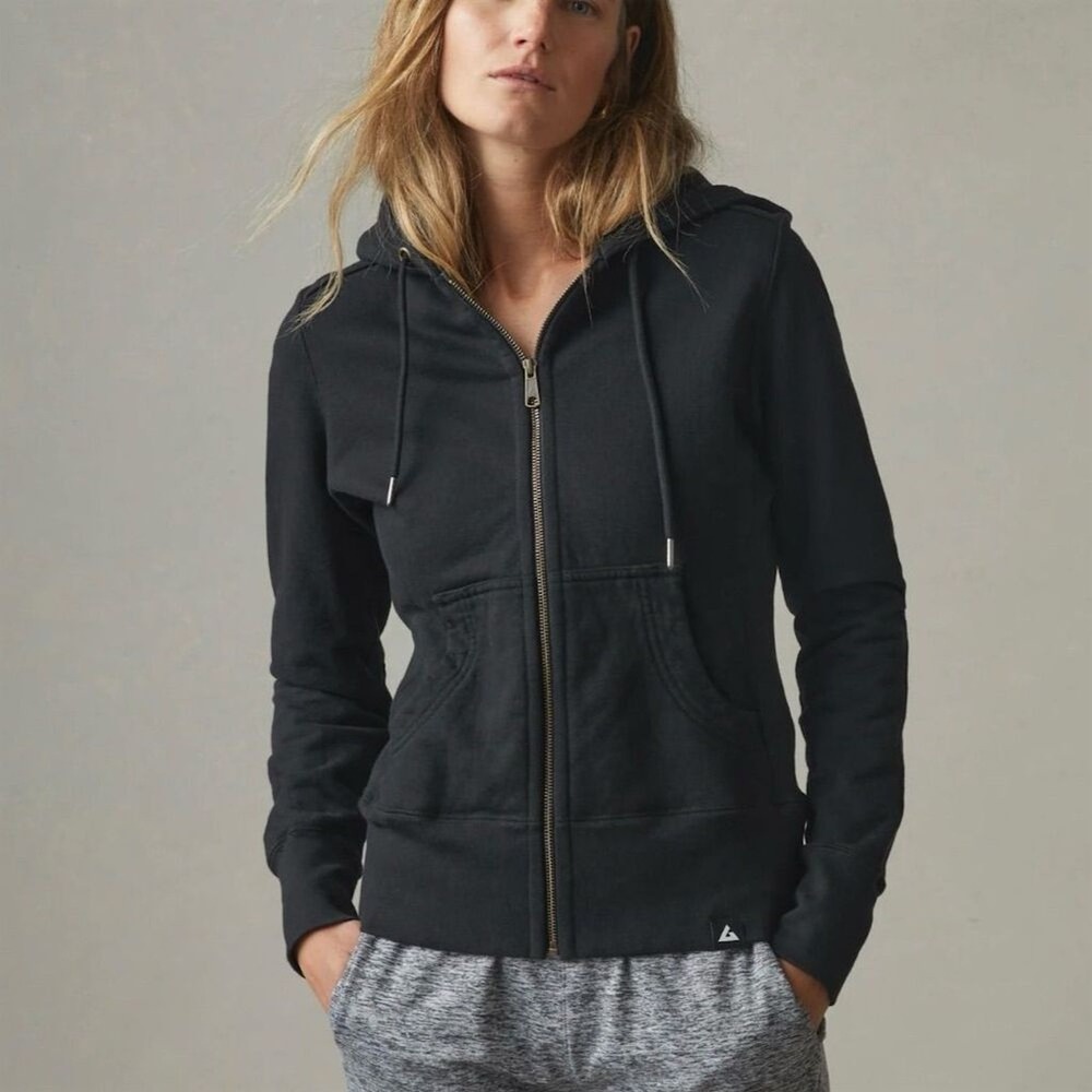 NWOT American Giant Women's Classic Full Zip Hoodie Black Size L Casual‎ Cozy